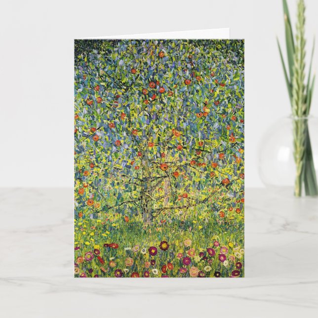 Carte Gustav Klimt peinture art nouveau L'arbre Apple (Devant)