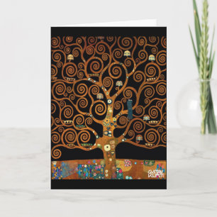 Carte Gustav Klimt sous l'arbre de la vie