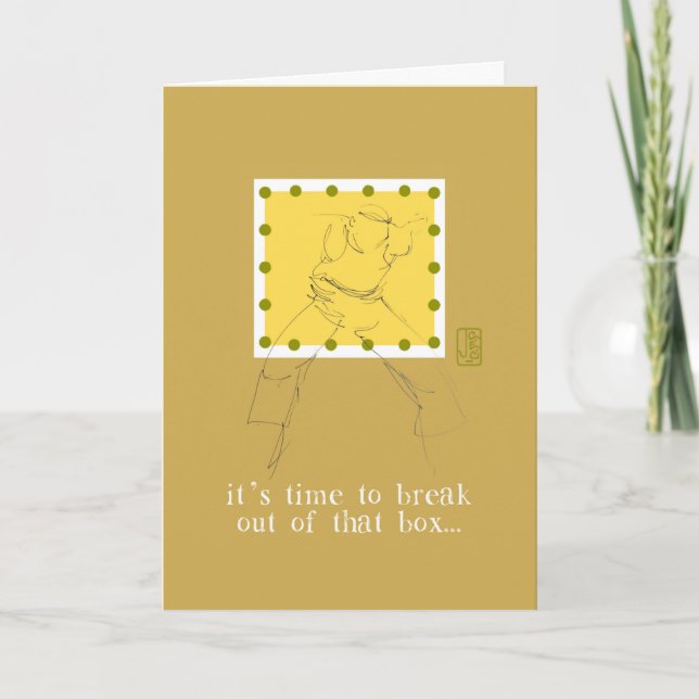 Carte Guy Jumping Encouragement gratuit (Devant)