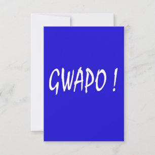 Carte gwapo texte beau Tagalog filipino cebuano