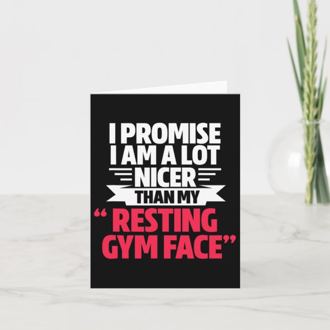 Carte Gym Entraînement Bodybuilding Amusant Mon Repos Vi (Devant)
