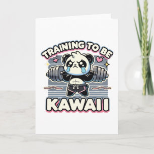 Carte Gym Panda Formation Pour Être Kawaii Mignonne Anim