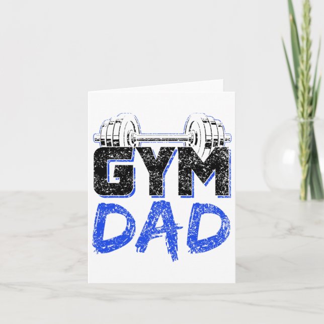 Carte Gym Papa Fitness Exercice Entraînement Poids Entra (Devant)