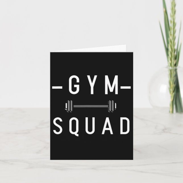 Carte Gym Squad Bodybuilding Citation Motivationnelle Gy (Devant)