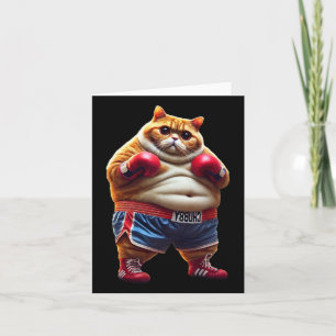 Carte Gymnase De Boxe Chat Avec Gants De Boxe Et