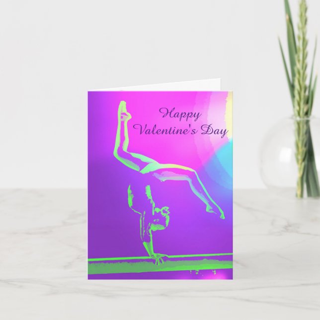 Carte Gymnast Valentine's Day (Devant)