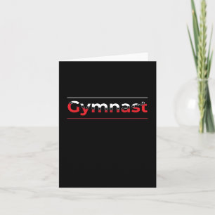 Carte Gymnaste - Mot minimaliste moderne de gymnastique