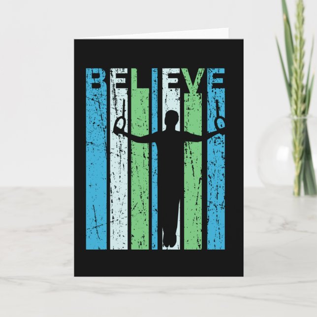 Carte Gymnastics Mal Gymnast Retro Style (Devant)