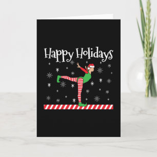 Carte Gymnastique Féminine Elf de Noël