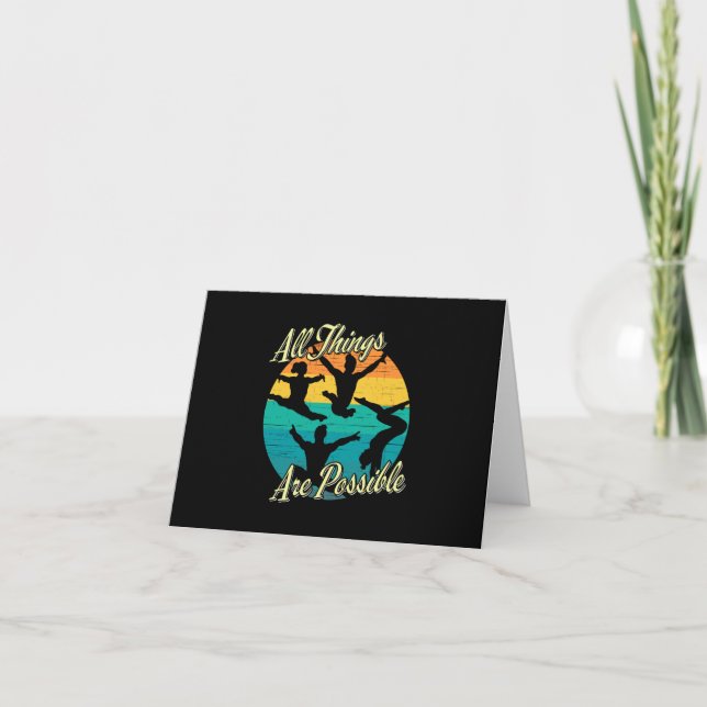 Carte Gymnastique Féminine - Tout est Possible (Devant)