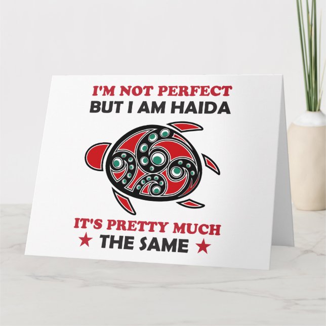 Carte Haida Turtle Haida First Nation Native Pride (Devant)