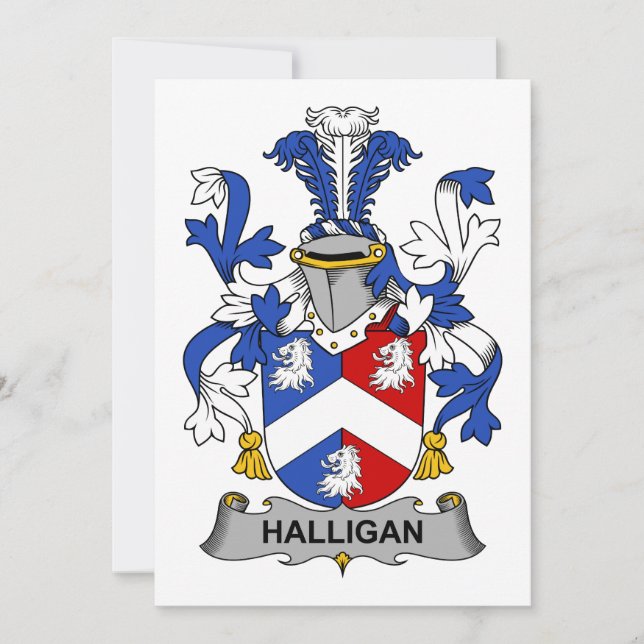 Carte Halligan Family Crest (Devant)