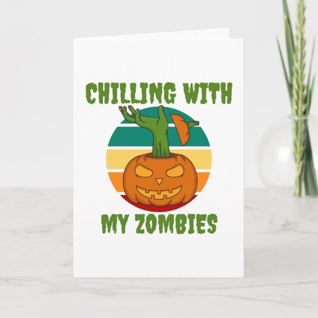 Carte Halloween 2021 Chilling Avec Mes Zombies (Devant)
