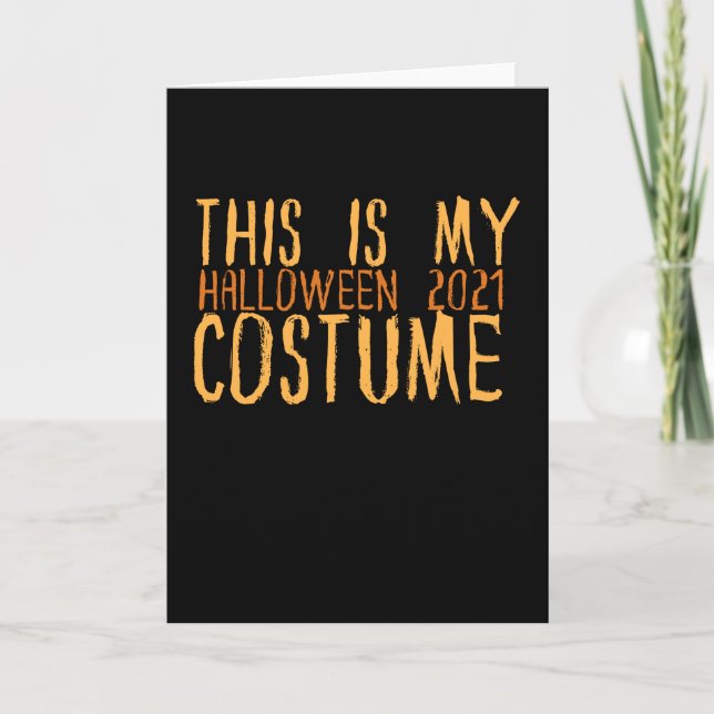 Carte Halloween 2021 - Drôle costume Halloween (Devant)