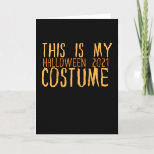 Carte Halloween 2021 - Drôle costume Halloween