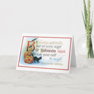 Carte Halloween à l'ancienne