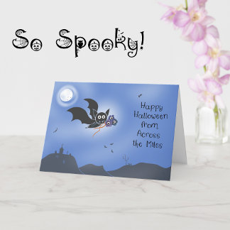 Carte Halloween à travers des kilomètres de fleurs de ch