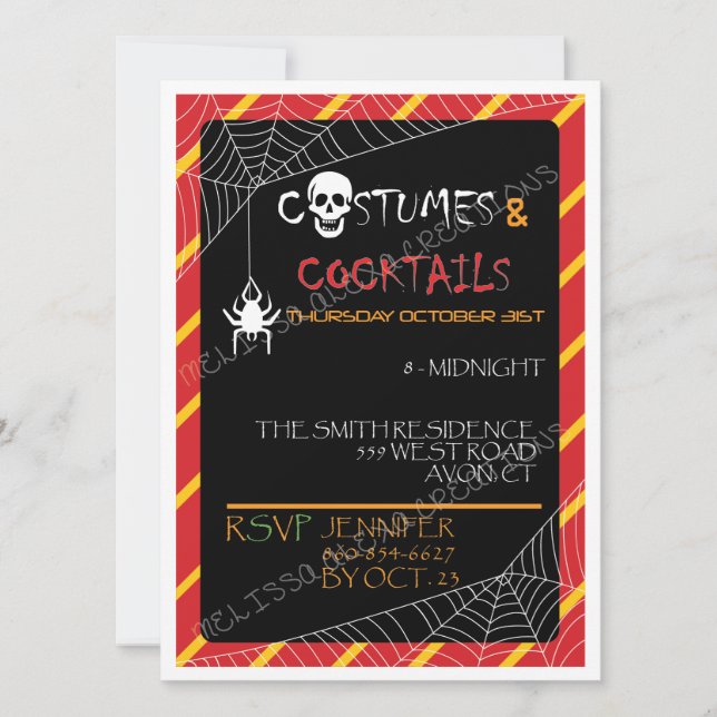 Carte Halloween adulte (Devant)