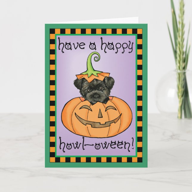 Carte Halloween Affenpinscher (Devant)