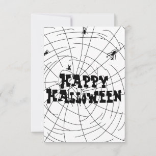 Carte Halloween Araignée Webs à la main