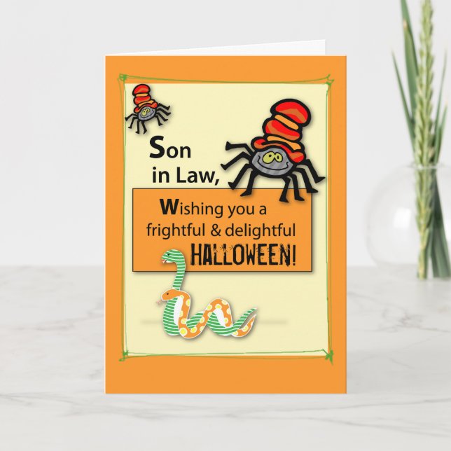 Carte Halloween avec le gendre (Devant)