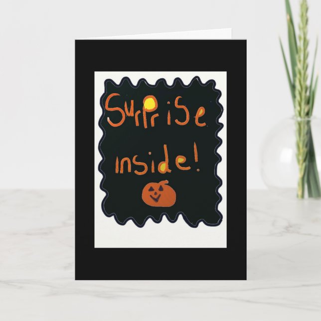 Carte Halloween avec surprise à l'intérieur (Devant)