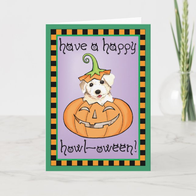 Carte Halloween Bichon (Devant)