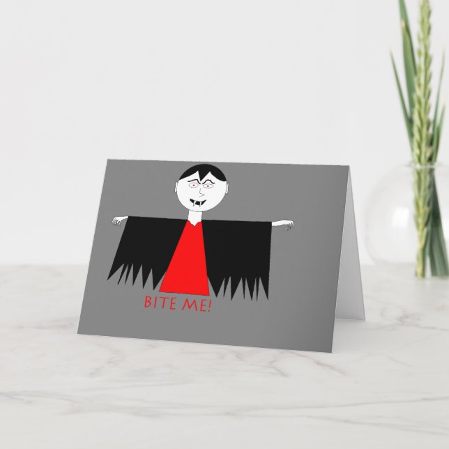 Carte Hallowe'en "Bite Me" (Devant)