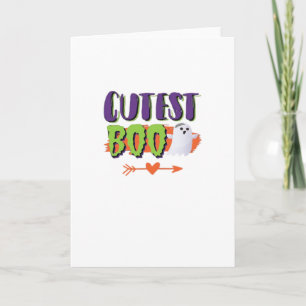 Carte Halloween Boo Cutest Funny Décontracté