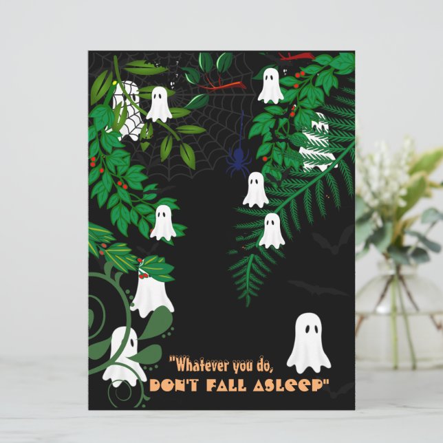 Carte Halloween Boo Ghost Ghouls Déplaisante Gory Dark N (Debout devant)