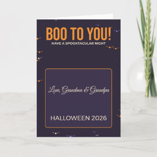Carte Halloween 'Bouh à toi chauves-souris' pour e