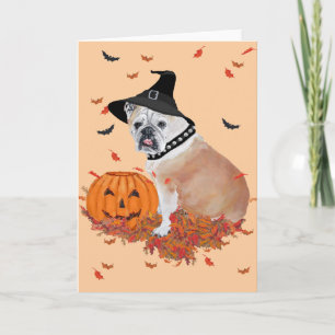 Carte Halloween Bulldog anglais