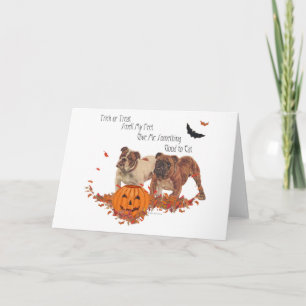 Carte Halloween Bulldog anglais