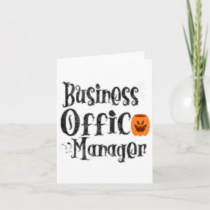 Carte Halloween Business Office Manager Funky Front Pump