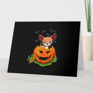 Carte Halloween Chihuahua Amoureux de les chiens Citroui