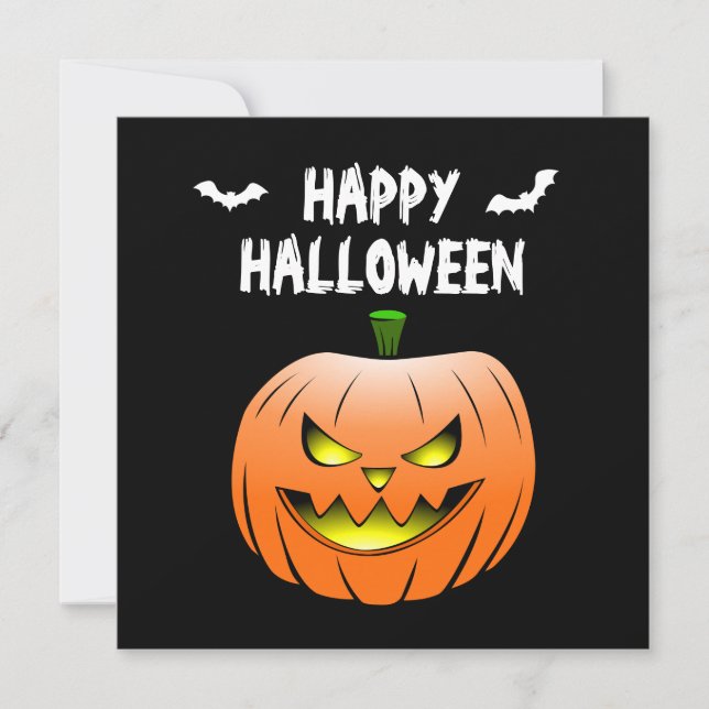 Carte Halloween citrouille (Devant)