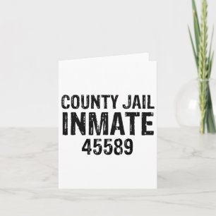 Carte Halloween Comté Prisonnier Détenu Costume Partie