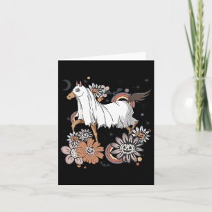 Carte Halloween Costume Cheval Ghost Boo Citrouille Éffr