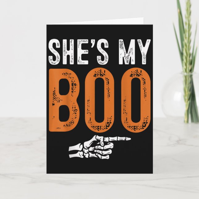 Carte Halloween Costumes Shes My Boo Couple Matching Par (Devant)