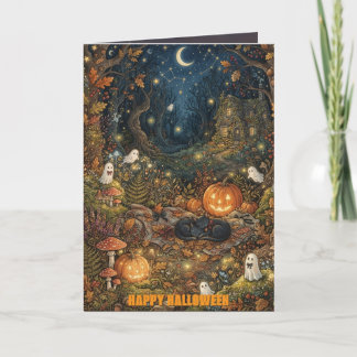 Carte Halloween Cottagecore Élégant Personnalisé