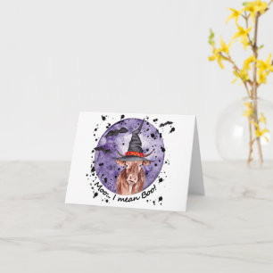 Carte Halloween Cow Moo Je Veux Dire Boo Drôle