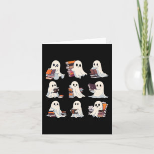 Carte Halloween Cute Ghost Lire plus Livres Éffrayant Bo