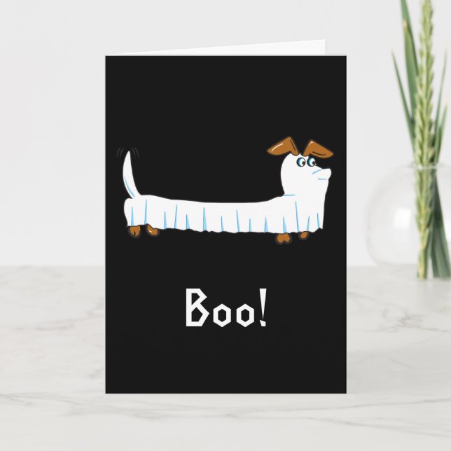 Carte Halloween Dachshund (Devant)