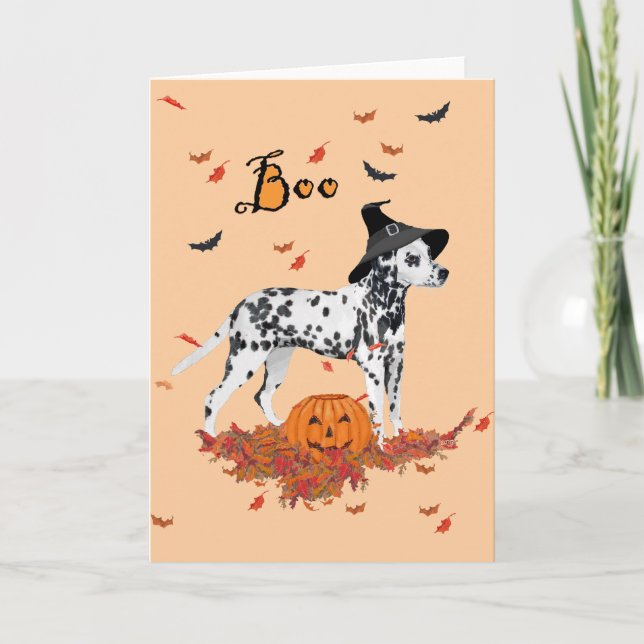 Carte Halloween Dalmatien (Devant)