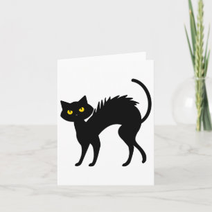 Carte Halloween de chats noirs - Chats noirs
