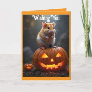 Carte Halloween de hamster mignon