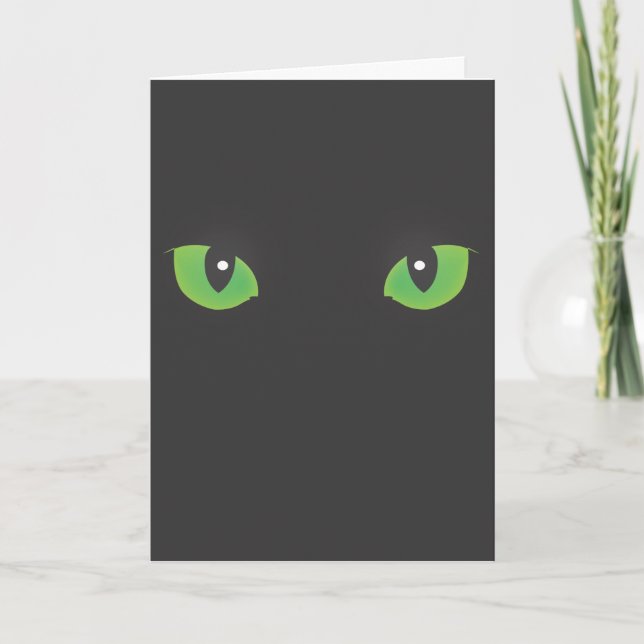 Carte Halloween de l'oeil de chat (Devant)