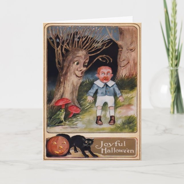 Carte Halloween de style vintage (Devant)