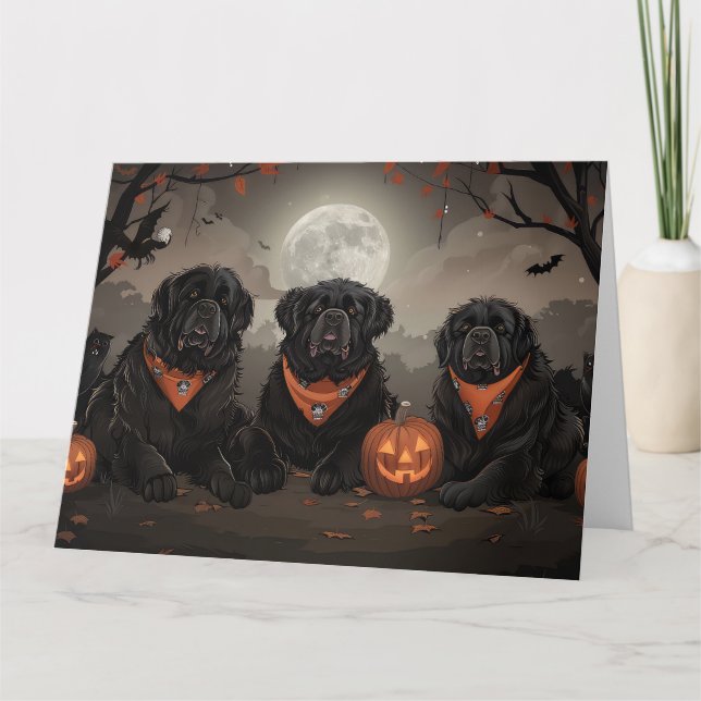 Carte Halloween de Terre-Neuve Éffrayant (Devant)