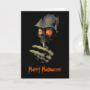 Carte Halloween déplaisant aux yeux brillants